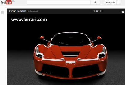 Ferrari en Youtube.