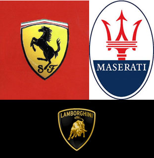 Ferrari Vs. Lamborghini Vs. Maserati en Twitter