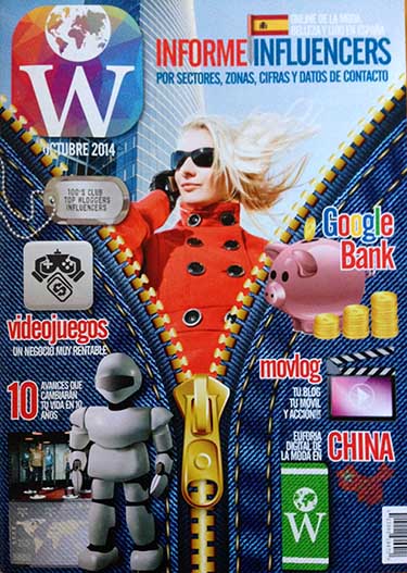 Ejemplar de la revista que contiene el Informe Influencers 2014 elaborado por Woguers Academy.